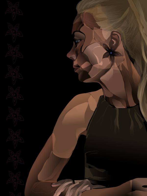 Ida (datter) - tegnet på iPad i Paintbook