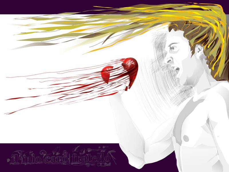 Jacob (svoger) - tegnet på iPad i Paintbook