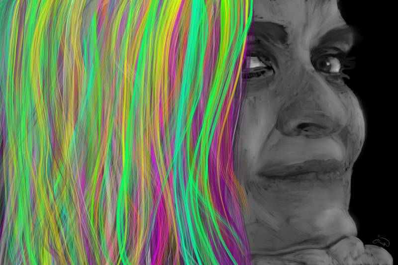 LENE - søster tegnet i Procreate